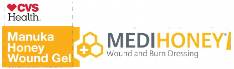 Branding on CVS and MediHoney wound and burn gels.