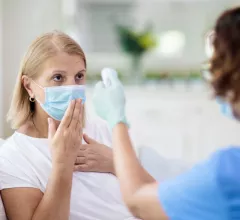 Female patient with mask 