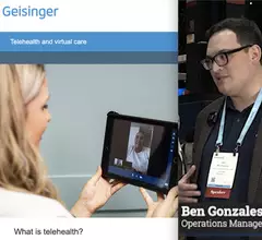 Ben Gonzales explains how telehealth aids the Geisinger behavior health program. #HIMSS #telemedicine #telehealth