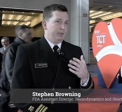 Stephen Browning, FDA assistant director for hemodynamic and heart failure diagnostics, explains the FDA perspectives and regulatory pathways for AI-enabled cardiovascular devices at TCT 2024.