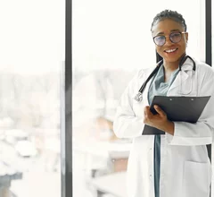 Happy doctor physician
