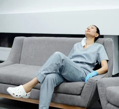 Exhausted nurse