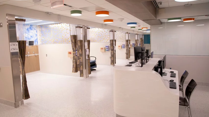 The recently renovated Mount Sinai Hospital children’s emergency department (ED). It was part of a $70 million project to modernize the ED.