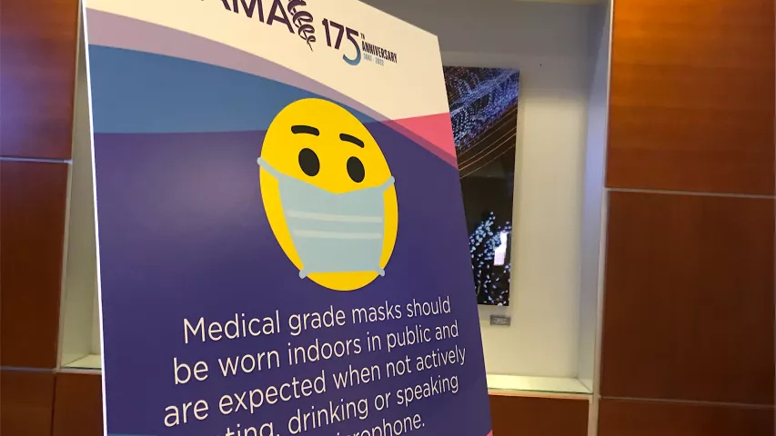 The 2022 American Medical Association (AMA) House of Delegates meeting had some of the strictest COVID guidelines for a medical conference to prevent any cases at this key healthcare leadership meeting. Measures include use of medical grade masks, required vaccination and boosters, a required COVID test when you arrive before you can pick up your badge, and COVID retesting every 72 hours you are at the meeting, and at the end of the meeting. #AMA #AMA22 #AMA2022 #AMA175 #AMAmtg
