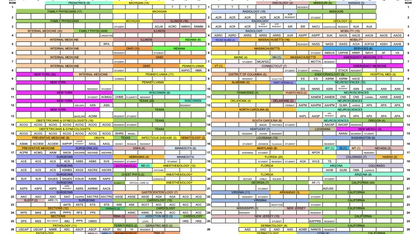 The seating assignment chart for the floor of the American Medical Association (AMA) House of Delegates shows the various state medical associations and specialty medical associations and societies. #AMA #AMA22 #AMA2022 #AMA175 #AMAmtg