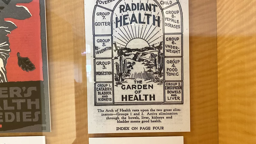 Containing ground plant material coated with chalk and sugar, Normalettes tablets were one of several formulas from this unregulated post-World War I "health food" vendor that produced laxatives, bile salts, digestives and other products. This drug advertisement is from around 1930.Part of quackery, snake oil, medical frauds display at the AMA headquarters.