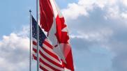 USA Canada flags