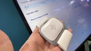 Automated blood pressure monitor wearable Biofourmis booth HIMSS23.
