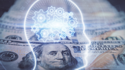 artificial intelligence AI money brain dollar 