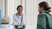 clinician and patient