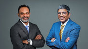 Sunil Rao, MD, and Susheel K. Kodali, MD, pose as their new leadership positions are announced.