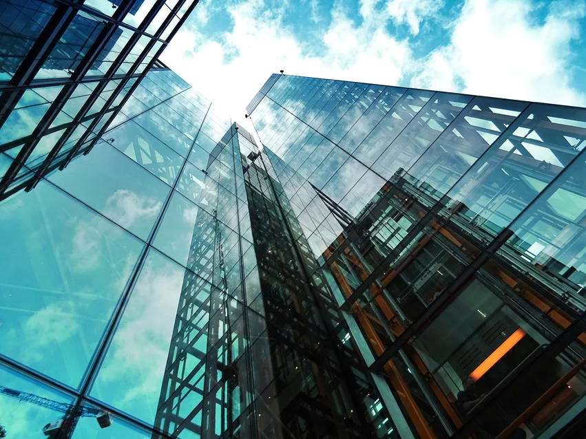 glass and steel skyscraper