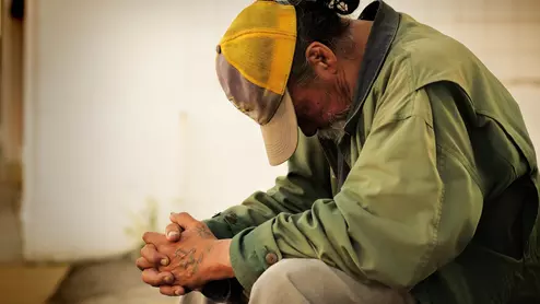Homeless man