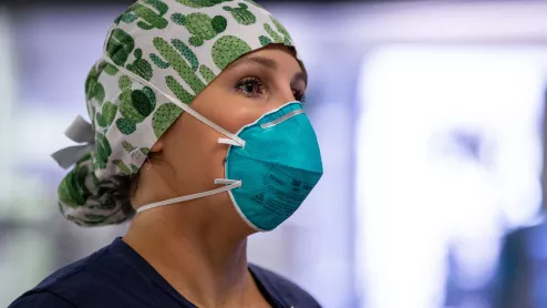 Nurse working in a COVID care unit at Banner University Medical Center in Phoenix. A new study shows the metal health of nurses under the pandemic can directly impact the level of care their patients receive.