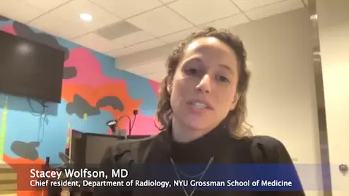Stacey Wolfson, MD, chief resident, and Beatriu Reig, MD, MPH, clinical assistant professor of radiology, Department of Radiology, NYU Grossman School of Medicine, explain the findings of a study they were the lead authors on published in Radiology. Their study looked at 1,200 women who were vaccinated and received breast imaging exams, and they found several cancers, so their conclusion is not to wait for breast imaging after receiving a COVID vaccine or booster.