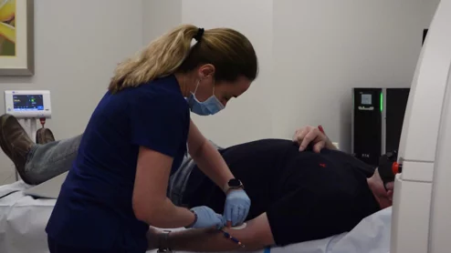 patient undergoing CCTA exam