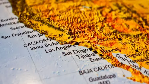 A map of California state