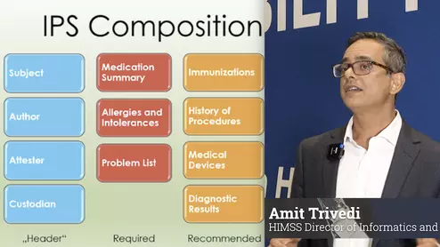 Amit Trivedi from HIMSS explains the need for the International Patient Summary