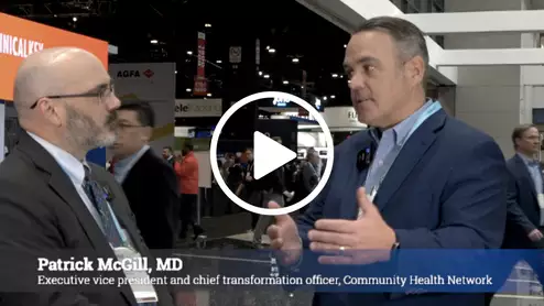 Video of Patrick McGill, MD, explaining how Community Health Network in Indiana eliminated more than 5 million nuisance alerts.