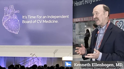 Heart Rhythm Society (HRS) President Kenneth Ellenbogen, MD, FHRS, director of clinical cardiac electrophysiology and pacing, Virginia Commonwealth University, discussed two key initiatives for 2024-25 with Cardiovascular Business. These include helping create a new, independent cardiovascular medicine board, and supporting the movement toward more outpatient procedures being performed in office-based labs (OBL) and ambulatory surgical centers (ASC). #EPeeps #HRS #HRS24 #HRS2024