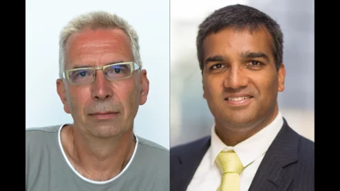 Left: Petr Neužil, MD, PhD, head of the department of cardiology at Na Homolce Hospital in Prague, Czech Republic / Right: Vivek Y. Reddy, MD, director of cardiac arrhythmia services at Mount Sinai Hospital in New York City