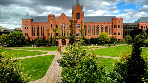 Epic HQ Harry Potter themed office building. Photo by Dave Fornell.