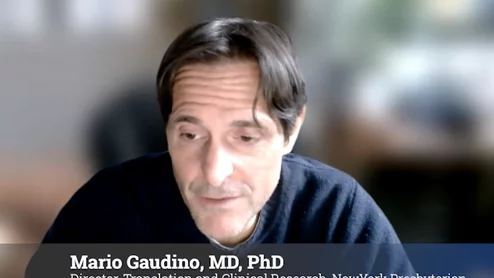 Video interview with Mario Gaudino on trends in cardiac surgery.