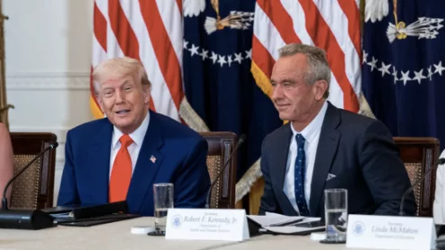 Trump and Robert F. Kennedy Jr., secretary of health and human services (HHS). White House press photo