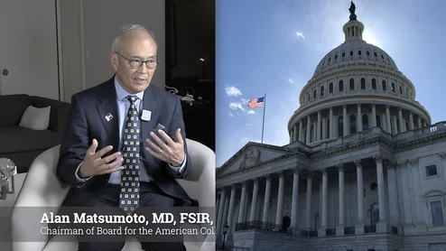 Alan Matsumoto, MD, FSIR, FACR, FAHA, Chairman of Board for the American College of Radiology, professor of radiology and chair of the Department of Radiology, at the University of Virginia, explains ACR support for the Radiology Outpatient Ordering Transmission (ROOT) Act bill in Congress that calls for appropriate use criteria to be used instead of prior authorization.