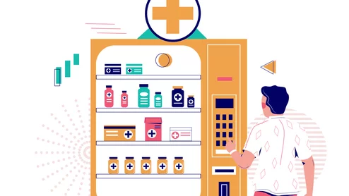 Prescription Drug Vending Machine Stock Image