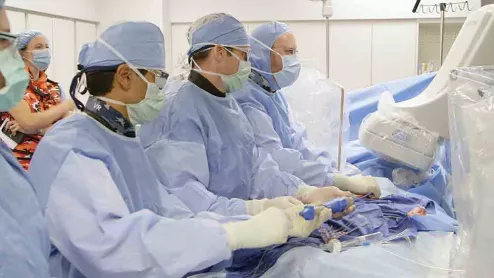 Movement toward same-day discharge for transcatheter aortic valve replacement (TAVR) patients to reduce healthcare costs.