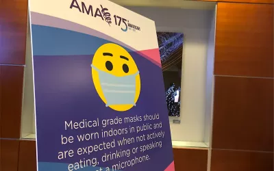 The 2022 American Medical Association (AMA) House of Delegates meeting had some of the strictest COVID guidelines for a medical conference to prevent any cases at this key healthcare leadership meeting. Measures include use of medical grade masks, required vaccination and boosters, a required COVID test when you arrive before you can pick up your badge, and COVID retesting every 72 hours you are at the meeting, and at the end of the meeting. #AMA #AMA22 #AMA2022 #AMA175 #AMAmtg