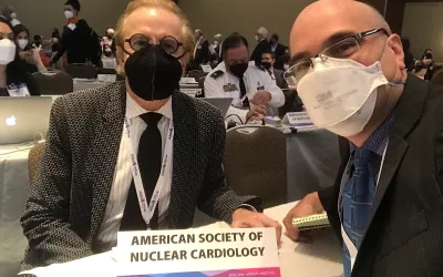Cardiologist Stephen Bloom, MD, a delegate for the American Society of Nuclear Cardiology (ASNC), and Health Exec Digital Editor Dave Fornell at the AMA HGouse of Delegates meeting. ASNC has become one of the loudest advocates for repealing the clinical decision support (CDS) software consultation mandate to ensure doctors are following appropriate use criteria (AUC) in medical imaging. The AMA is discussing a stand on the AUC CDS at its annual Meeting this week. AMA #AMA22 #AMA2022 #AMA175 #AMAmtg