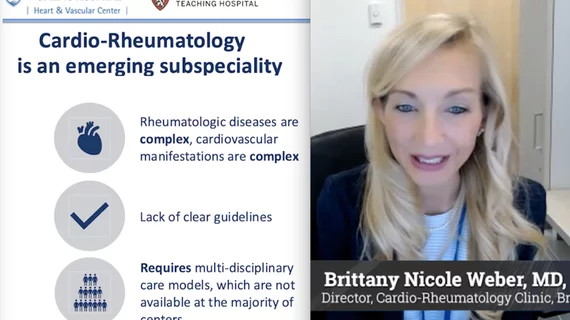 Brittany Nicole Weber, MD, PhD, Brigham and Women's Hospital, explains the growing role of cardio-rheumatology clinics.