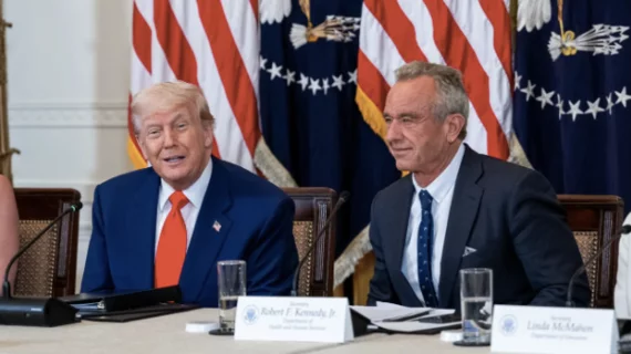Trump and Robert F. Kennedy Jr., secretary of health and human services (HHS). White House press photo