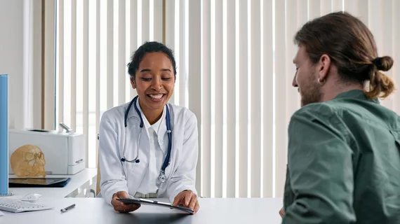 clinician and patient