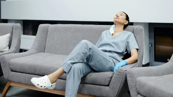 Exhausted nurse