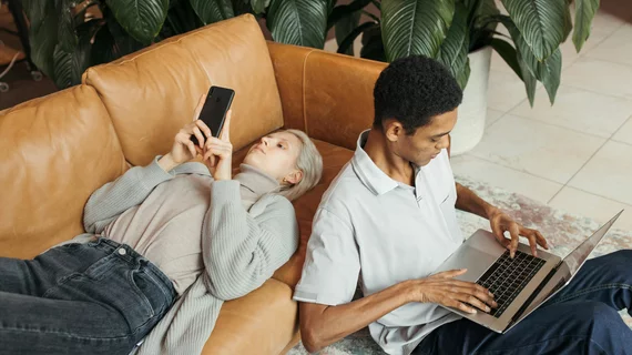 smartphone and laptop
