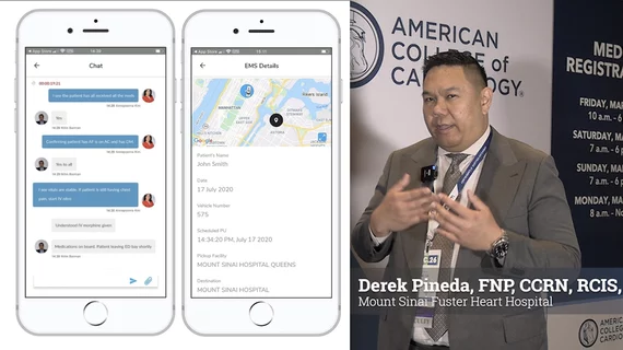 Derek Pineda, FNP, CCRN, RCIS, FACC, with Mount Sinai Fuster Heart Hospital, explains the use of a digital app platform for STEMI team coordination that helped his health system improve STEMI outcomes.